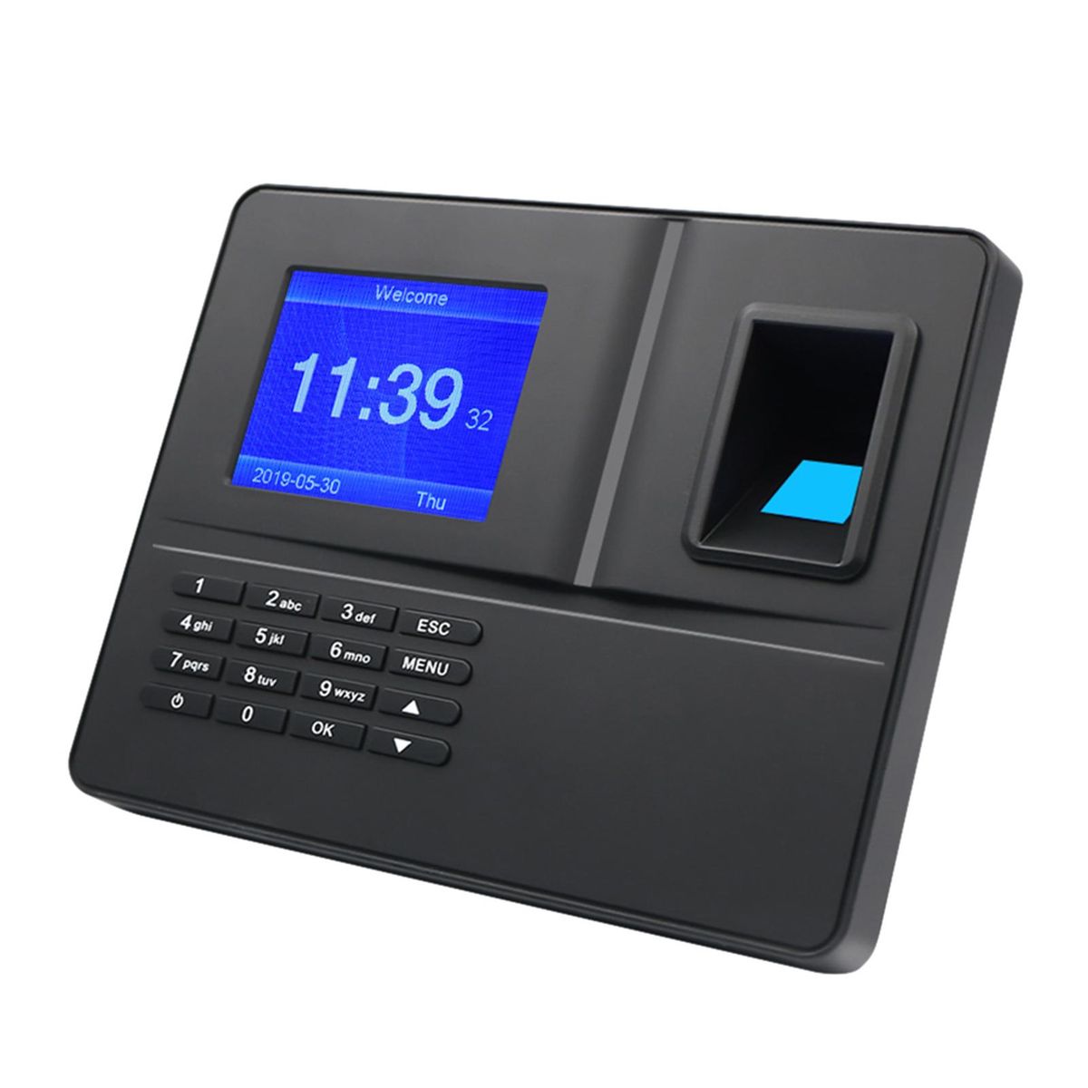 Intelligent Biometric Fingerprint Time Attendance Machine with 3.2 Inch TFT Display Screen Time Clock Fingerprint Password Employee Checking-in Recorder Reader Support USB Disk Ethernet Access Control Multi-language