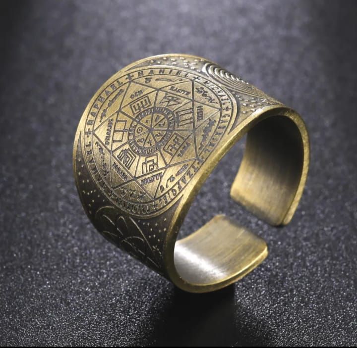 Seal Of King Solomon 7 Archangel Good Luck, Wealth And Protection Ring