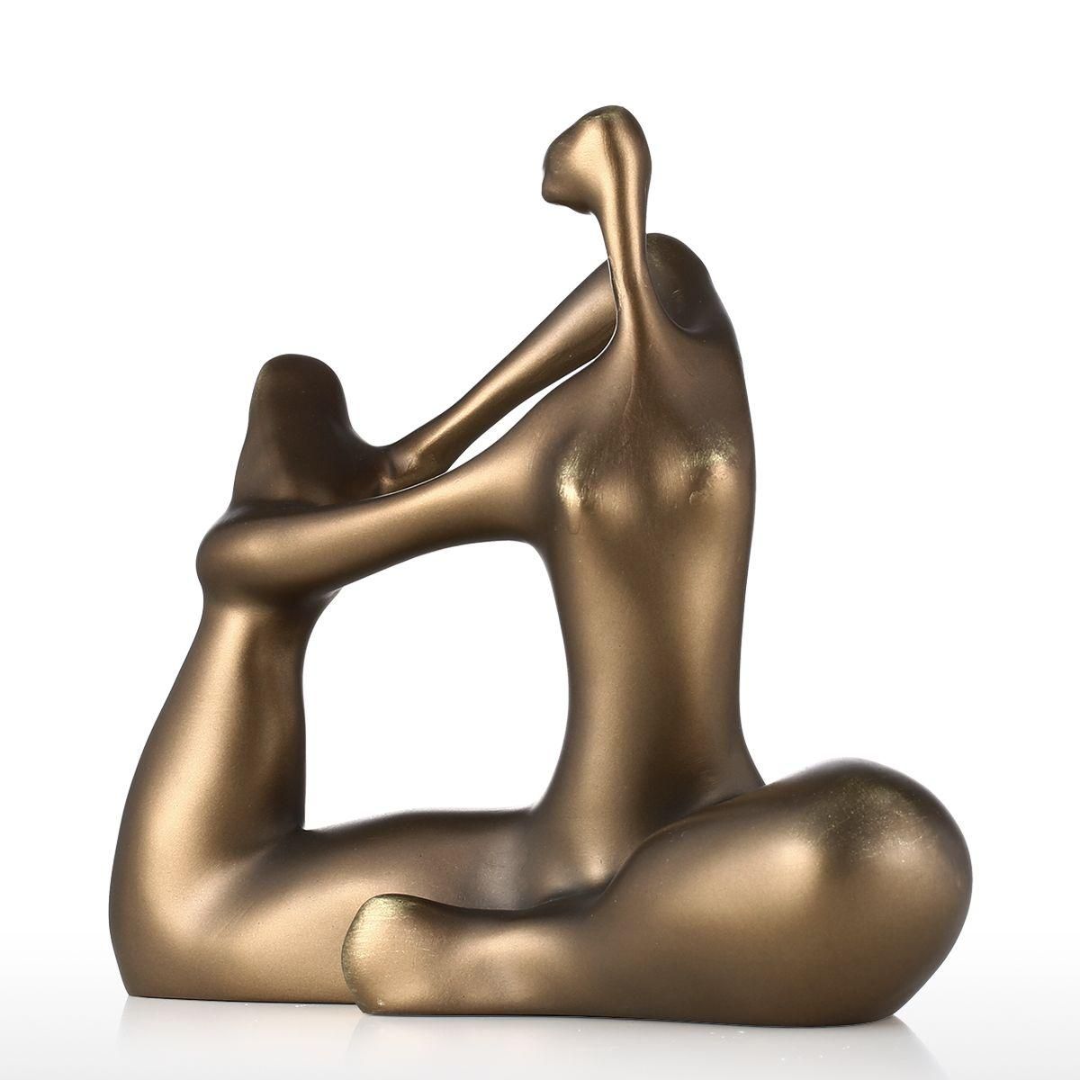 Plump Woman- Yoga Bowing Tomfeel Resin Sculpture Home Decoration  Design Yoga Plump