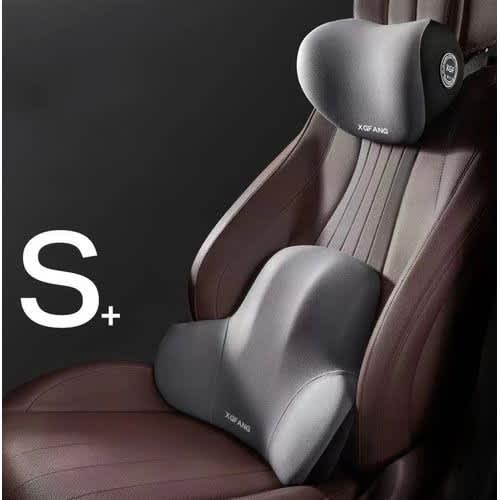 2pcs Car Headrest Backrest Cushion Sponge Neck Pillow