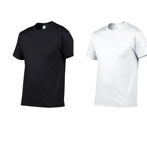 2pcs T-shirts: Black & White