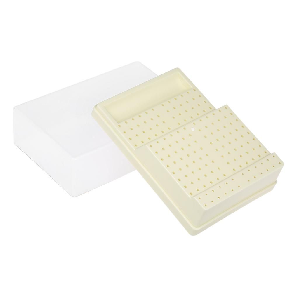 Dental Drill Bit Holder Dental Bur Stand Organizer Container Displayer Transparent Cover Plastic Dental Accessory 168 Holes