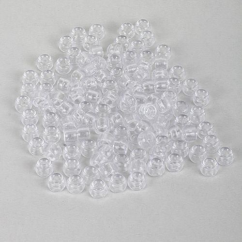 120pcs Plastic Hair Beads - White