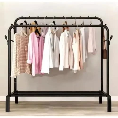 Double Pole Clothes Storage Rack