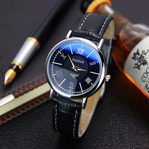 Top Luxury Brand Watch Fashion Women Quartz Watches Leather Wristwatch Gift For Female YZL313H-B-Black