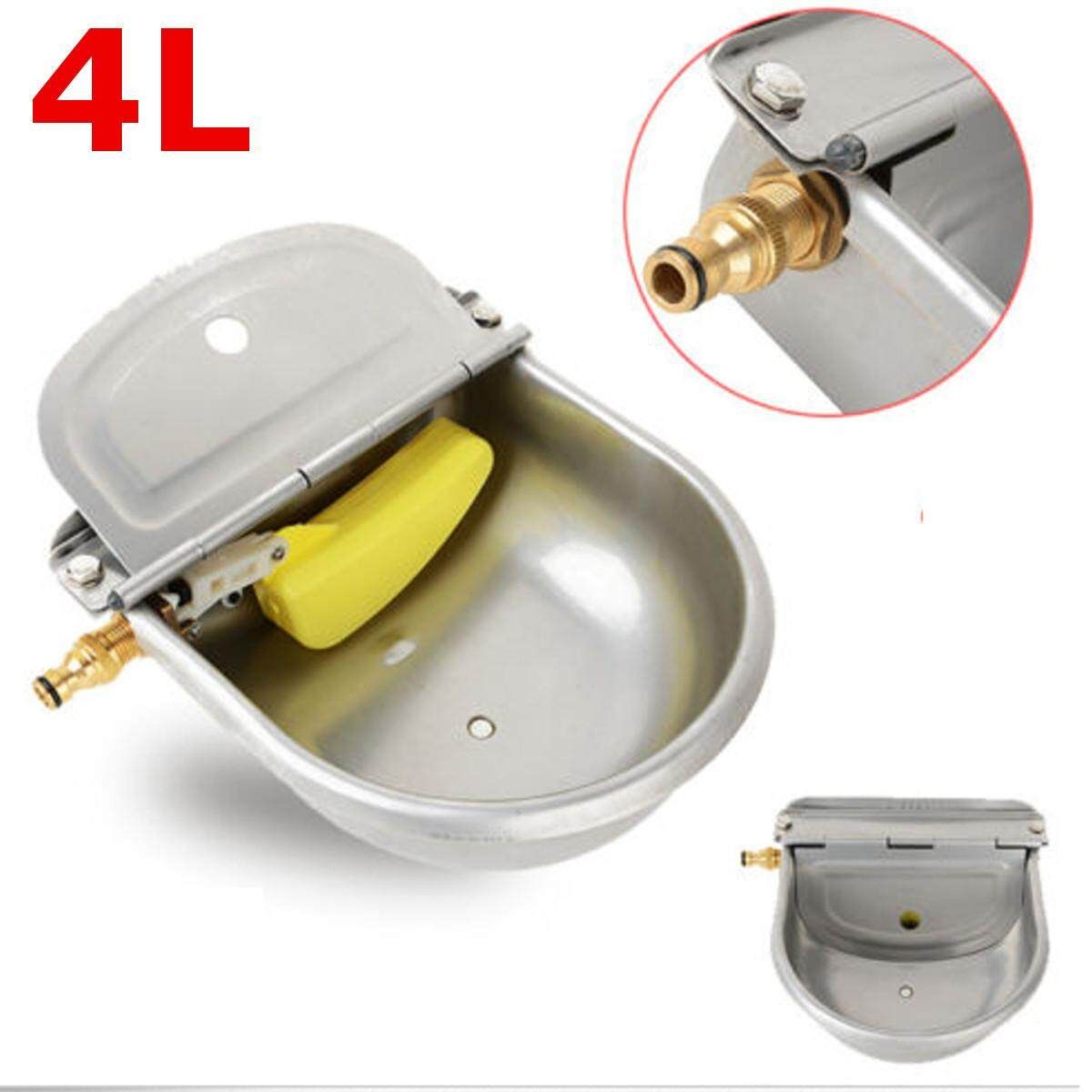Automatic Float Valve Water Trough Bowl Stock Water Drinking 4L Donkey Horses, Chickens