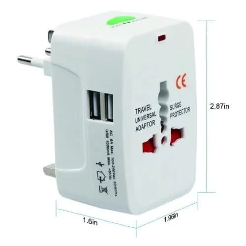 Travel Adapter With USB Ports