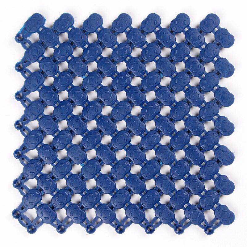 DIY Splice Bath Mat Anti Slip Massage Shower Carpet Grid PVC Plastic Mats For Stitching Puzzle Pad Bathroom Accessories Blue
