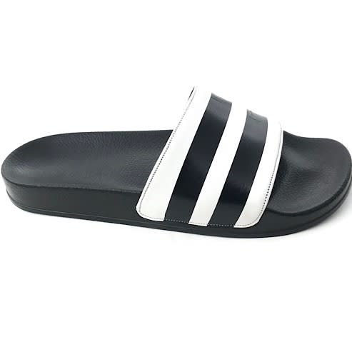 Slide Summer Slippers- White/Black
