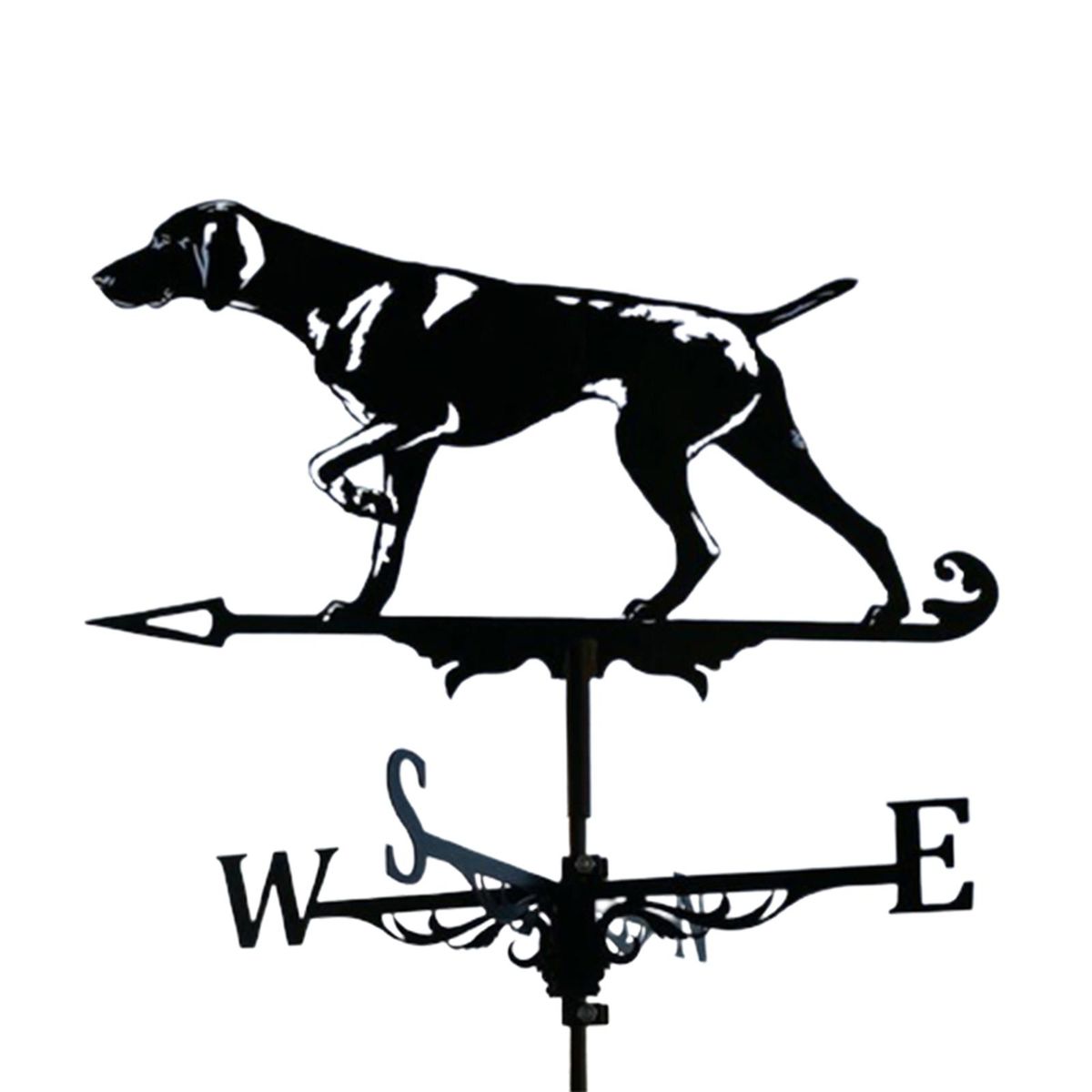 Retro Weather Vane Black Hound  For Practical