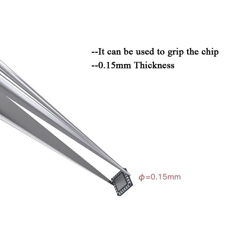 Precision Tweezers Non-Magnetic Anti-Rust Stainless Steel Fingerprint Fly Wire Tweezer Pinzas Electronics Phone Repair Tools-0.15mm