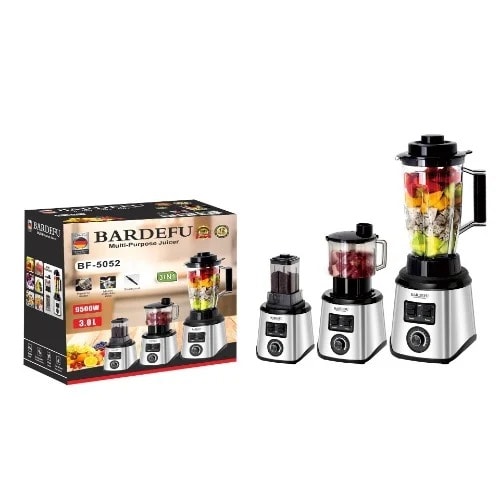 3 In 1 Stainless Steel Blender And Juicer Set Bf-5052 - 9500w