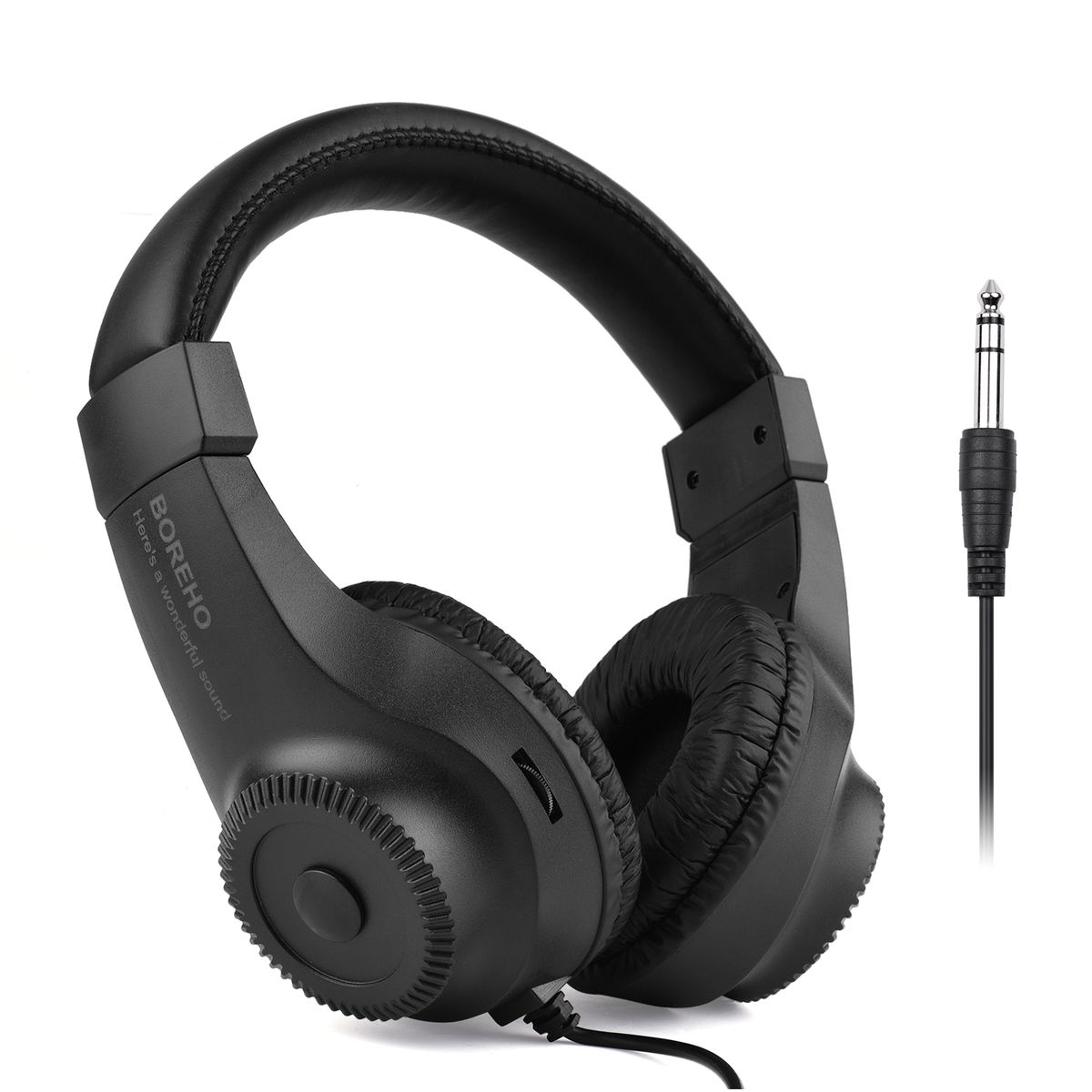 Wired Stereo Monitor Headphones Over-ear Headset With 50mm