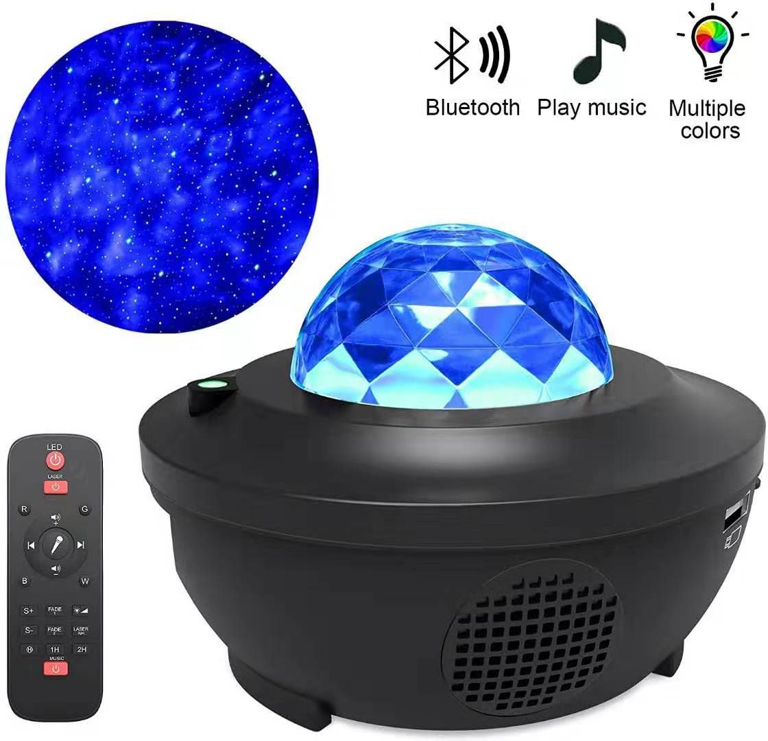 Romantic Starry Sky  Light E Control Ocean Wave LED Star Night Nebula Cloud Bluetooth Music Speaker Galaxy Lamp