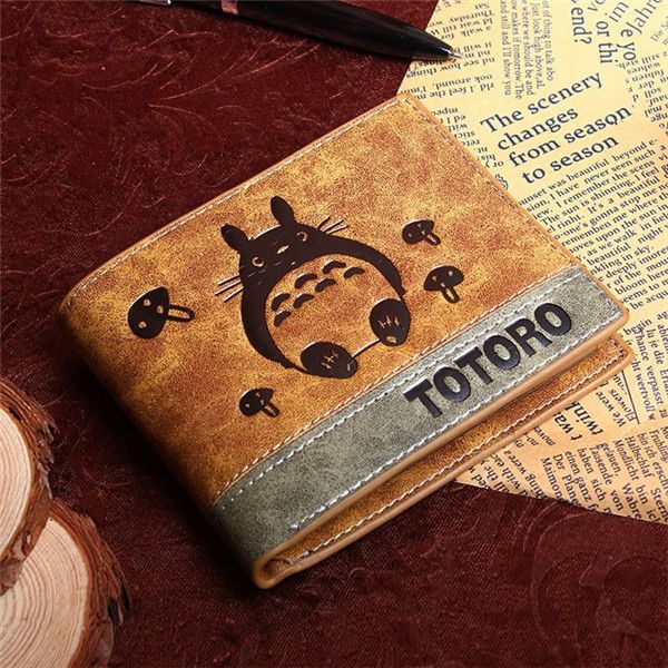 Brown Color Comic Woman Man Wallet Purse One PieceBlack