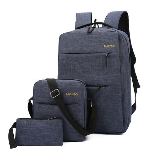Backpack With USB Port-Blue