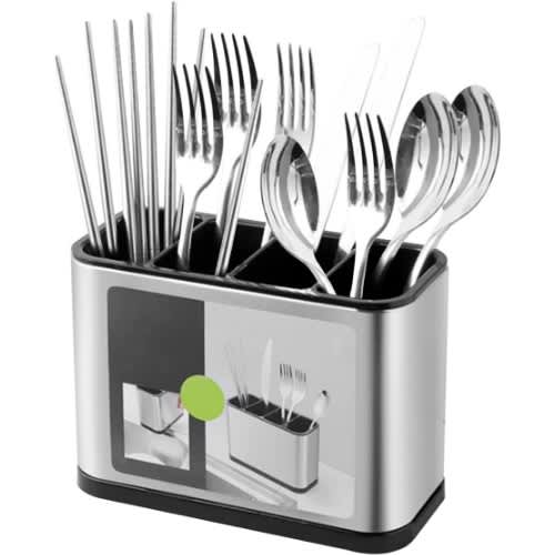Kitchen Stainless Steel Cutlery Bucket Holder