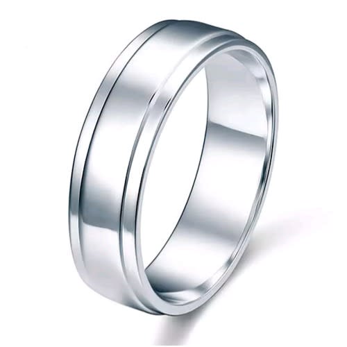 Men's Sterling Silver Wedding Band Ring