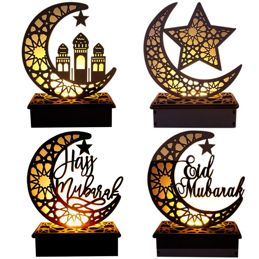 Ramadan Eid Mubarak Decorations For Home Moon LED Light