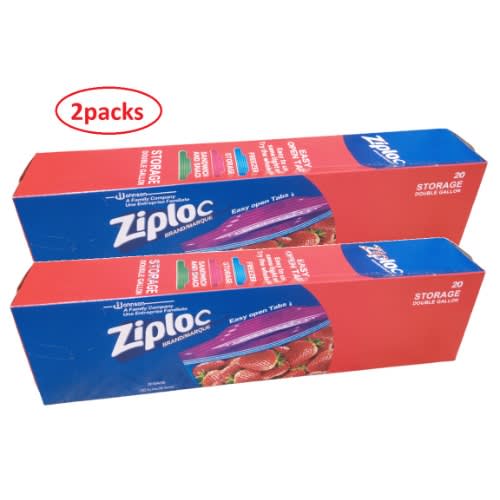 Ziploc Storage Double Gallon - 20 Bags X 2packs