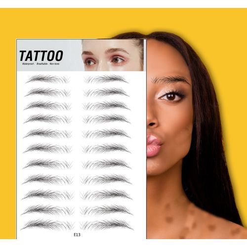 Waterproof Hair-like Authentic Eyebrow Tattoo Sticker E13