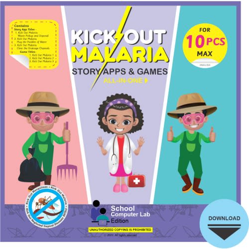 Kick Out Malaria Story Apps And Games - School Computer Lab - All-in-one Suite - For 10 Pcs