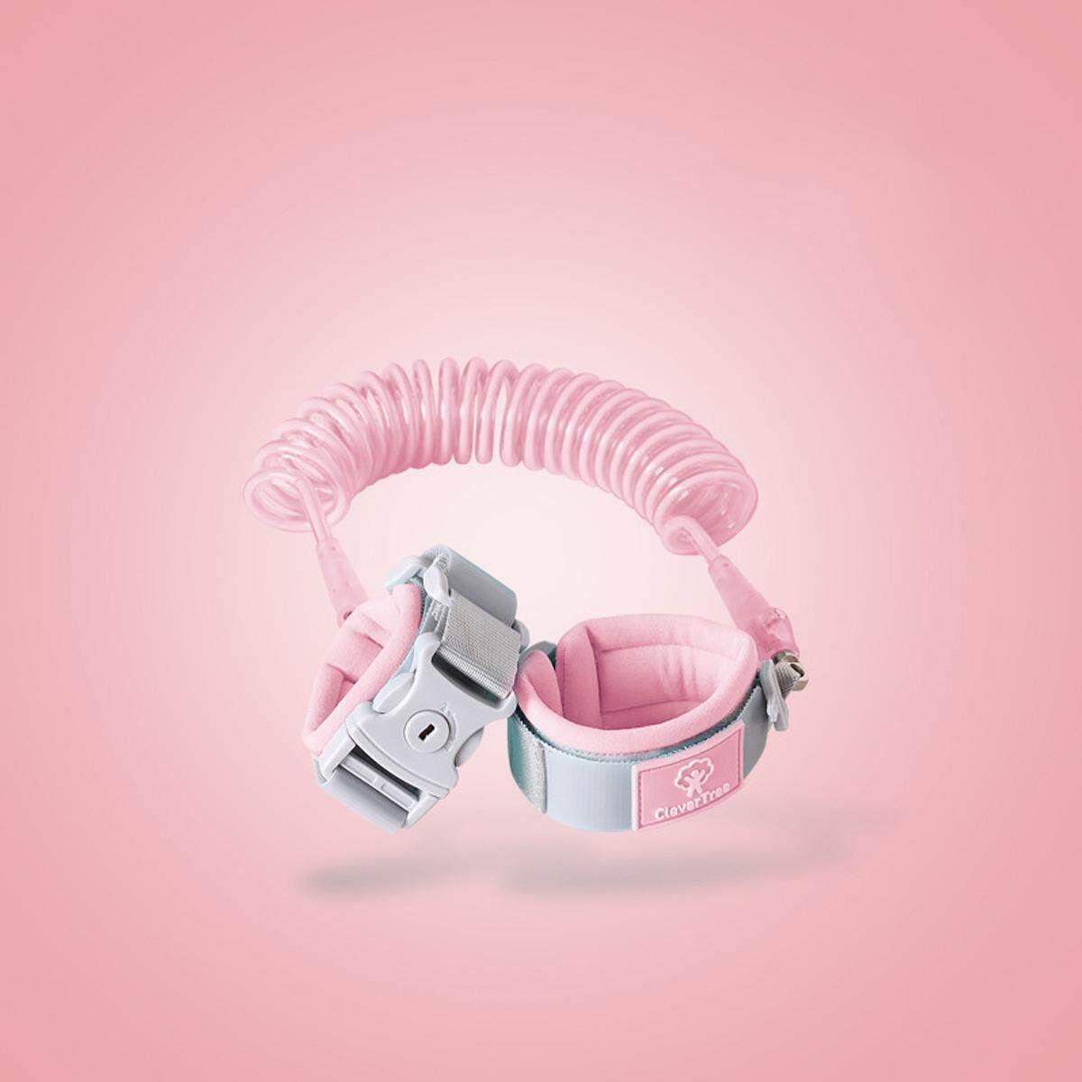 2M Kids Safety Anti-lost Wrist Link Band Bracelet Safety For Children Prevent Loss Traction Rope Pink Reflective 1.5m