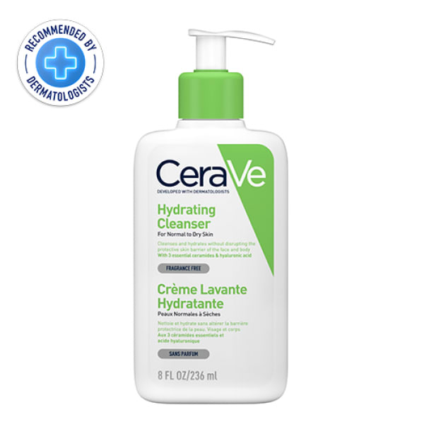 Hydrating Cleanser For Normal To Dry Skin With 3 Ceramides  Hyaluronic Acid 236ml
