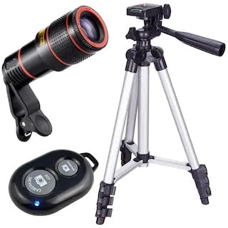 Tripod 3110 Stand Holder + Bluetooth remote Shutter + Optical Zoom Telescope Lens