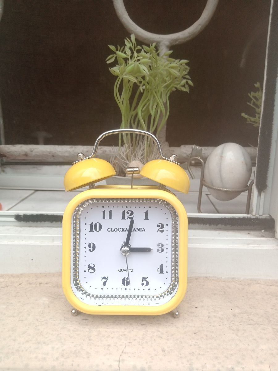 Yellow Square Alarm Clock