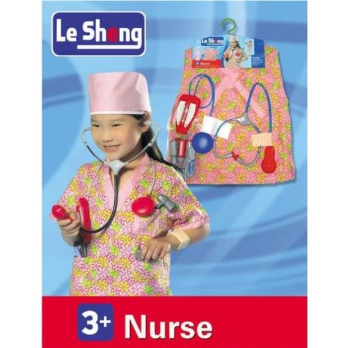 Kids Nurse Floral Dress Up Costume - Ppink