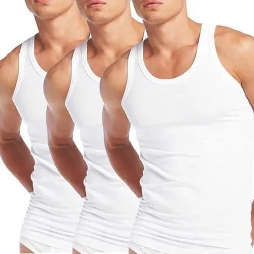 3-in-1 Men's Singlet - White