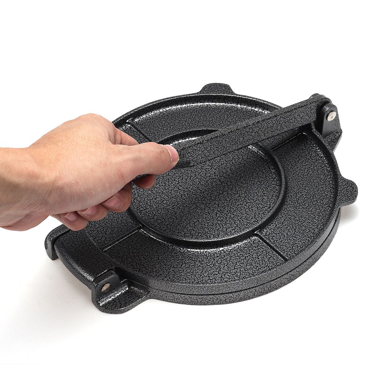 8'' Tortilla Dough Press Maker Aluminum Alloy Flour Corn Pie Maker Kitchen Tool Black B