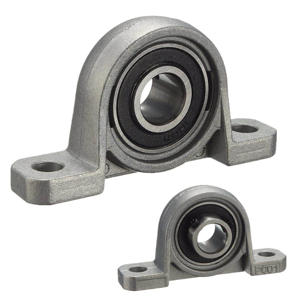 2Pcs 12mm Bore Diameter Ball Bearing Pillow Block Width Znc Self-adjust Metal US