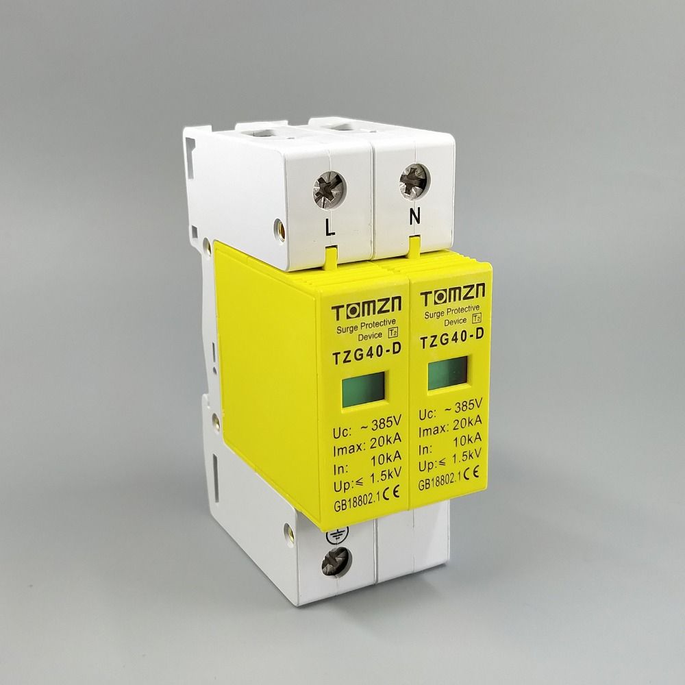 AC SPD 1P+N 10KA~20KA D ~385V House Surge Protector