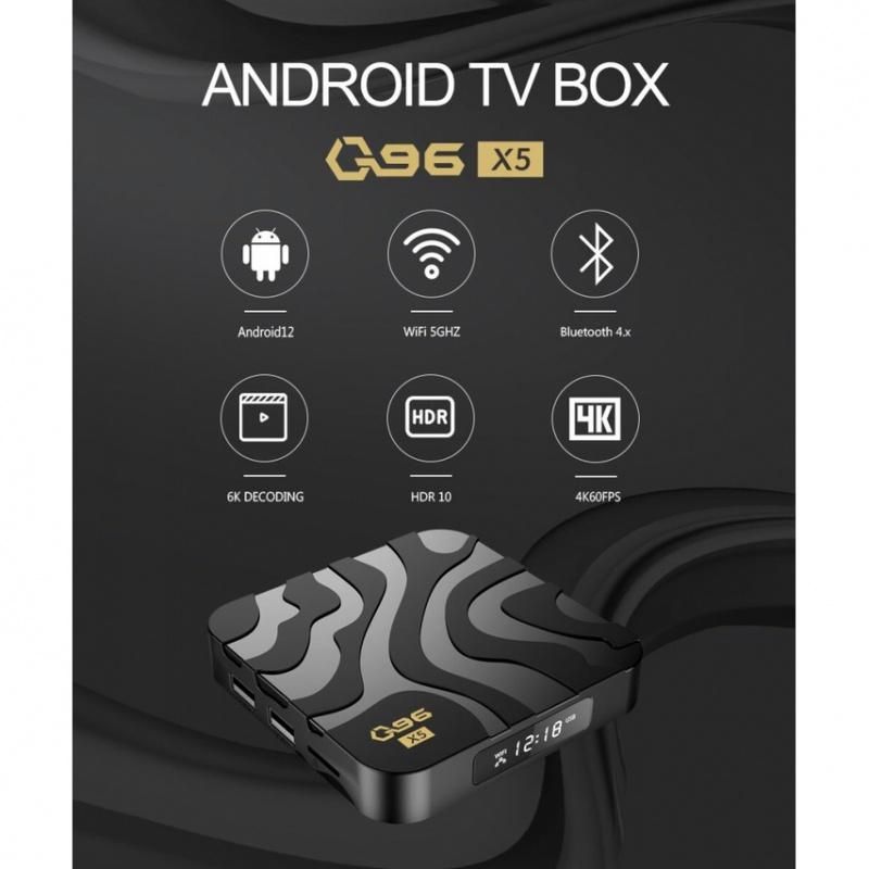 Q96 X5 TV Box Android 12  H618 High-End Chip 2.4/5g Wifi  HDR10 Show More Be0autiful Images Perfect