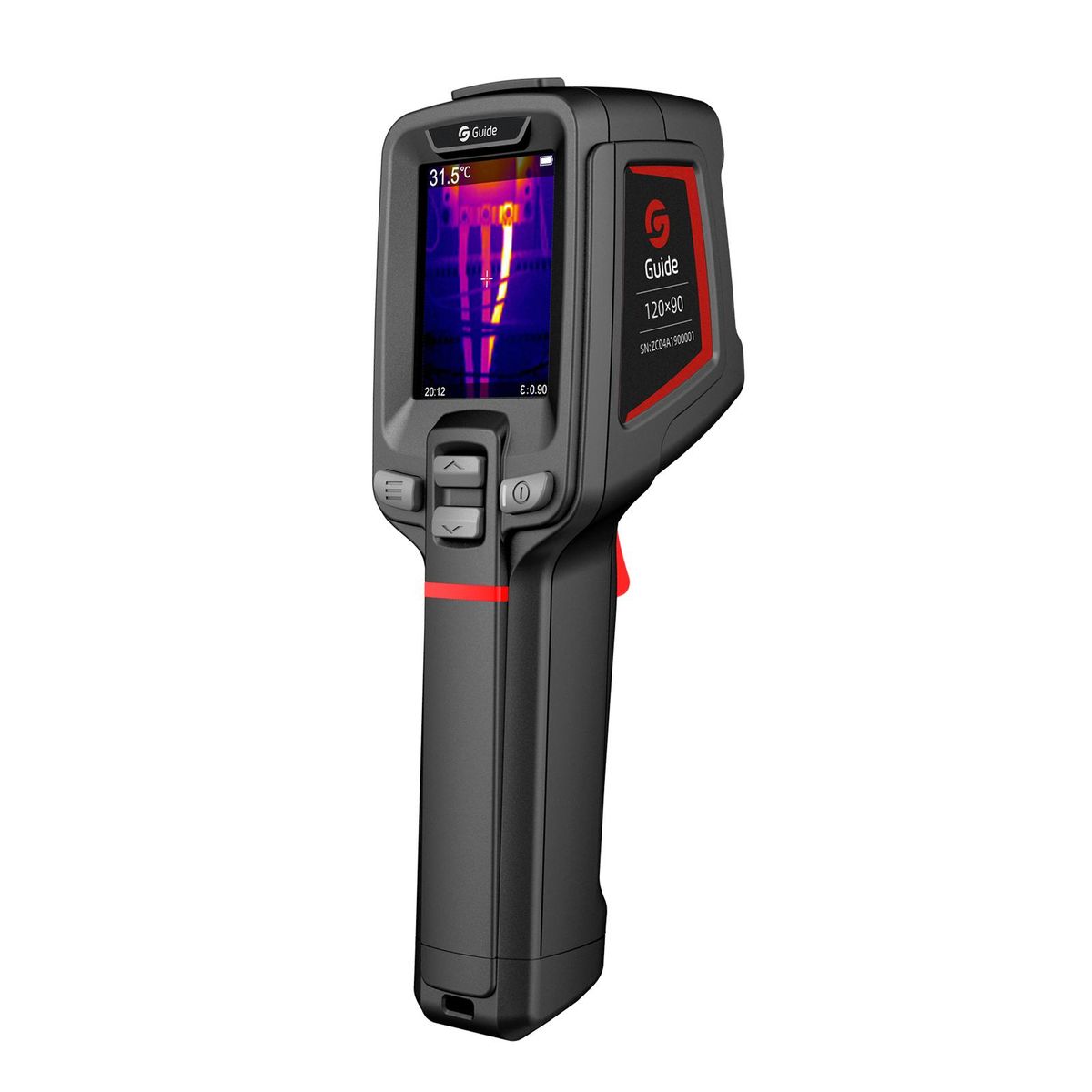 GUIDE T120 Entry-level Portable Thermal Camera 2000mAh Rechargeable Thermal Imager Non-contact Industrial Infrared Temperature Meter Thermographic Camera Handheld Thermal Imaging Tool 2.4-inch Large LCD 120&times;90 IR Resolution -20~400&deg;C Temperature Range