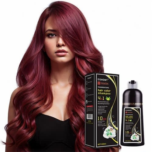 4 In 1 Hair Color Shampoo - White Turn Red/Wine - 500ml
