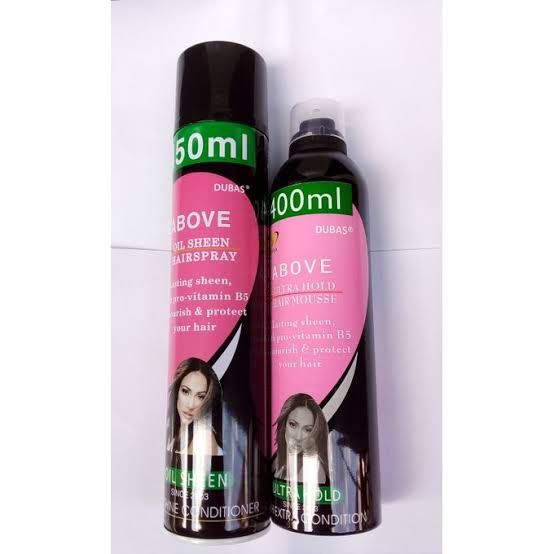Oil Sheen Hair Spray & Ultra Hold Hair Mousse