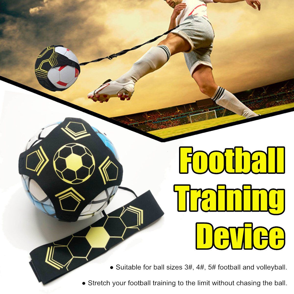 Football Training Device Ball Control Soccer Goal Kick Practice Belt Football