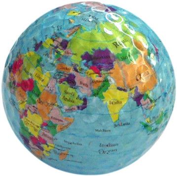 3pcs World Globe Map Golf Ball