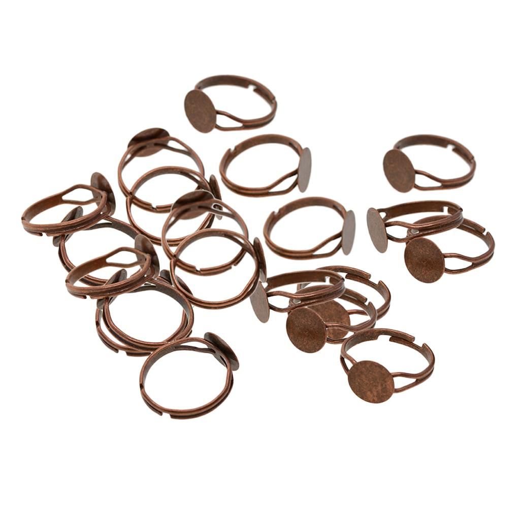 20pcs Adjustable  Blank Base For Beginners Making Copper