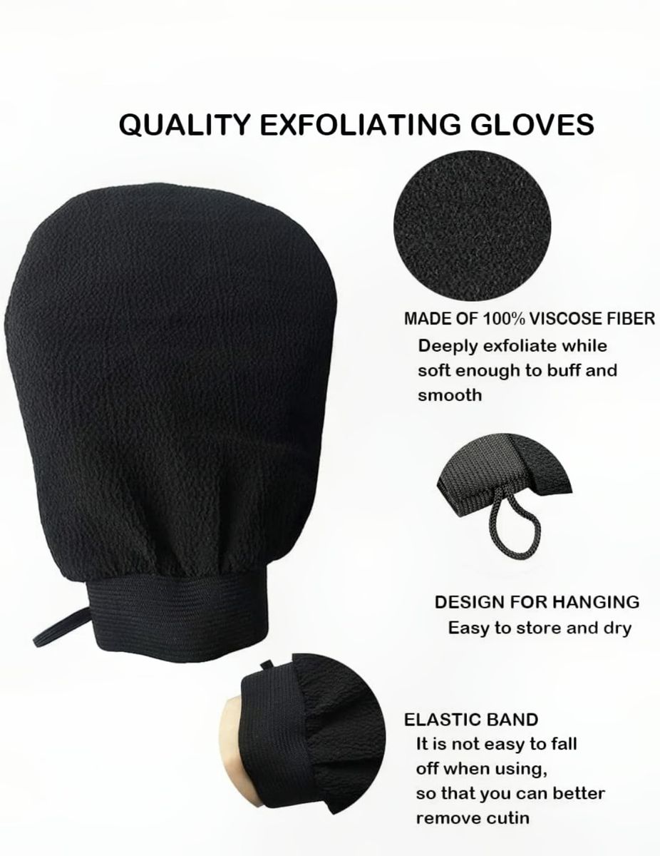 Bath  Glove ( Moroccan Exfoliating Gloves Kessa Scrub Mitt))