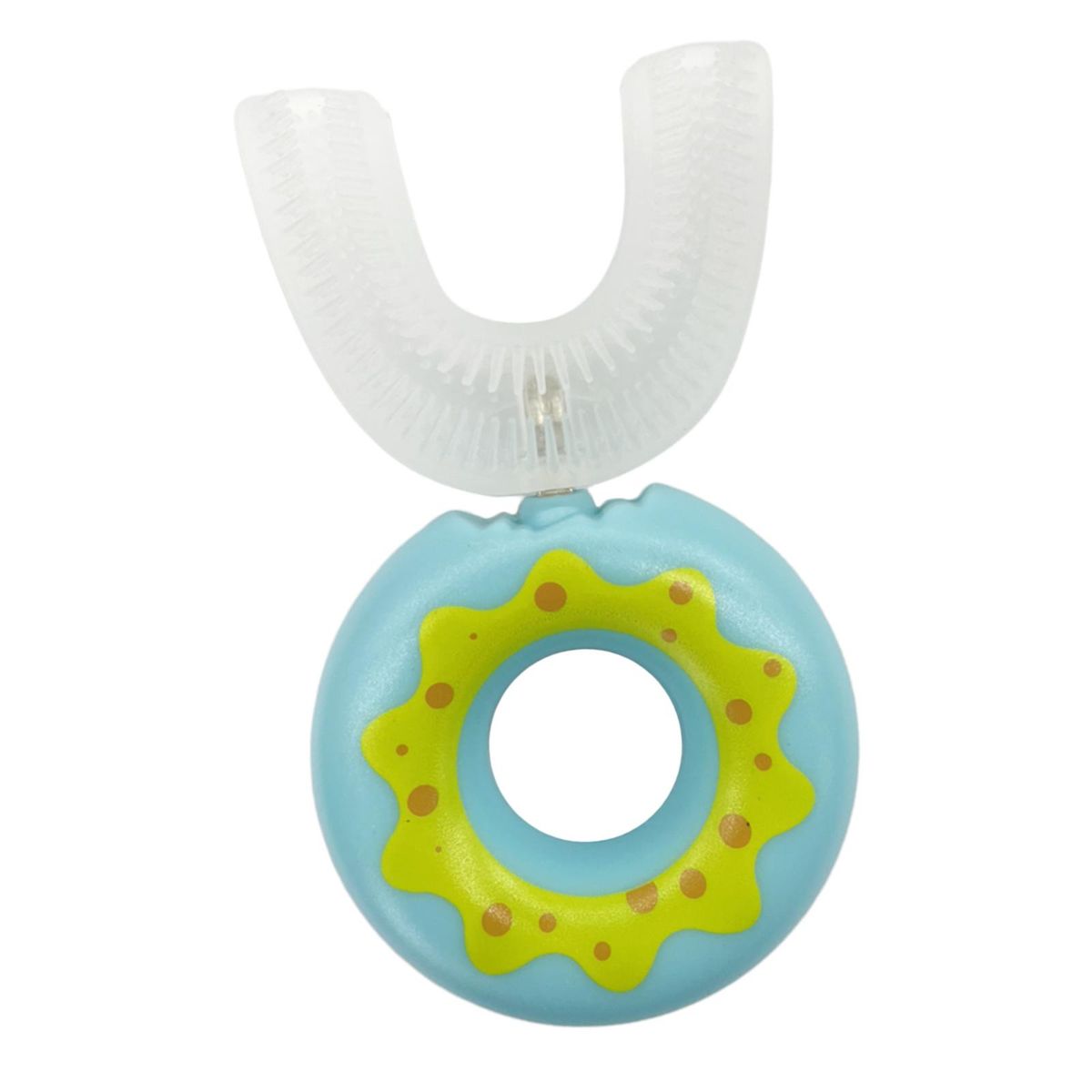 Donut Kids U Shaped Toothbrush Whole Mouth For Blue 6-12 Years