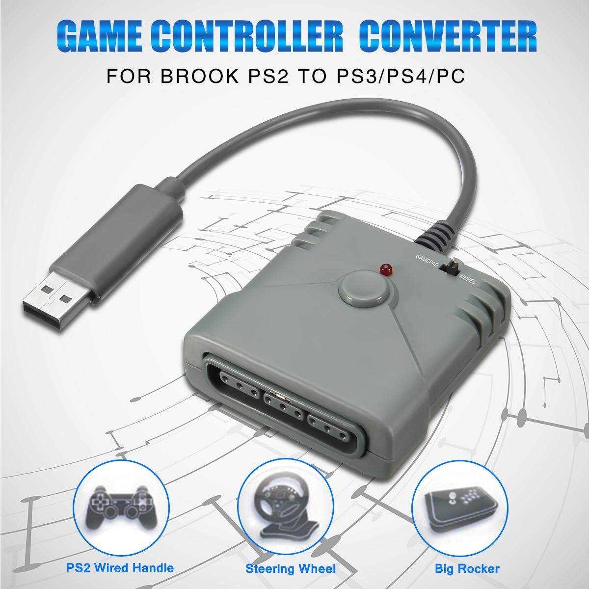 Brook PS2 To PS3 / PS4 / PC Game Device Controller Super Converter USB Adapter