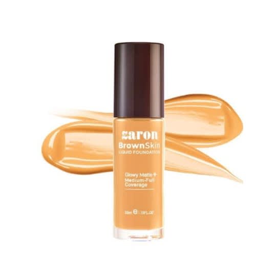 Brown Skin Liquid Foundation Glowy Matte Medium-full Coverage NUT 32mls
