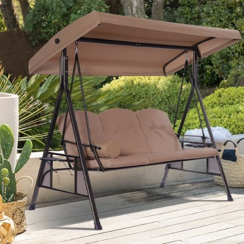 Sesslife Patio Swings With Canopy -3-seater