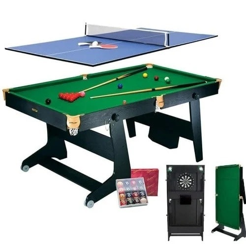 2 In 1 Combo Pool Table & Tennis Table - 6 Foot