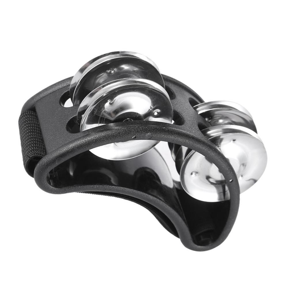Foot Tambourine Percussion Musical Instrument 2 Sets Metal Jingle Bell