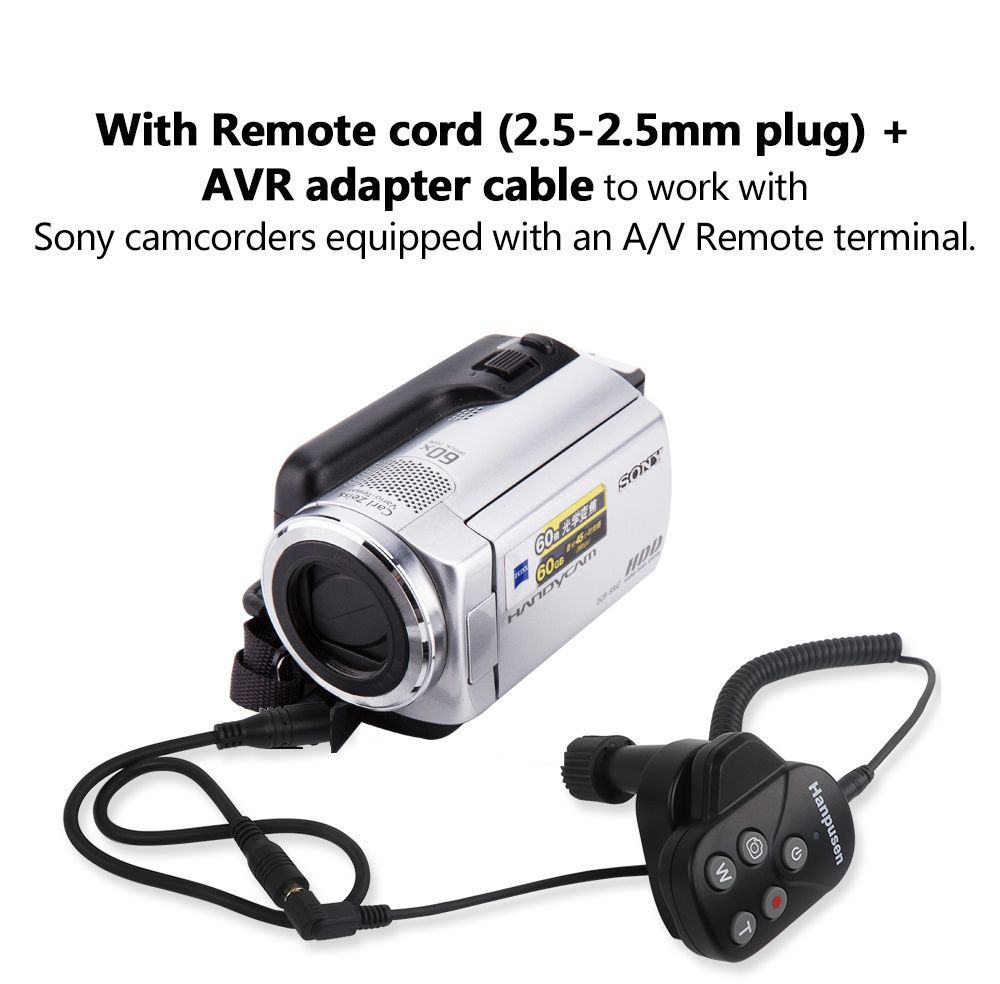 Wired DV Remote Control Photograph Video Controller For SONY CANON Handycam Camcorders With REMOTEC Or A/V Remote Terminal